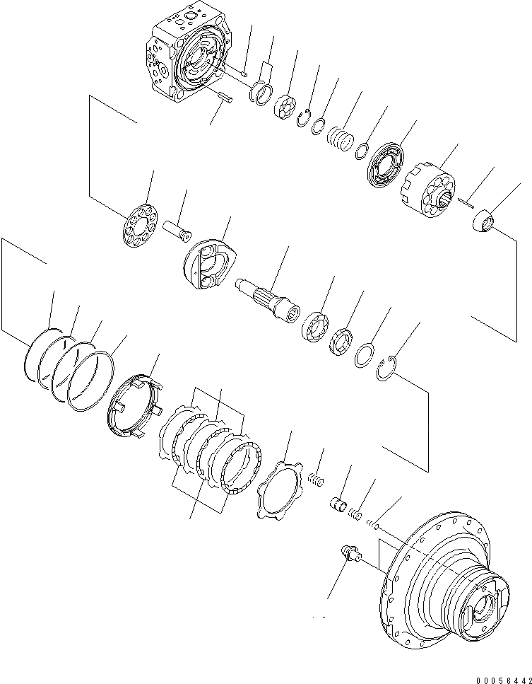 Схема запчастей Komatsu PC180NLC-7-E0 - МОТОР ХОДА (/) ОСНОВН. КОМПОНЕНТЫ И РЕМКОМПЛЕКТЫ