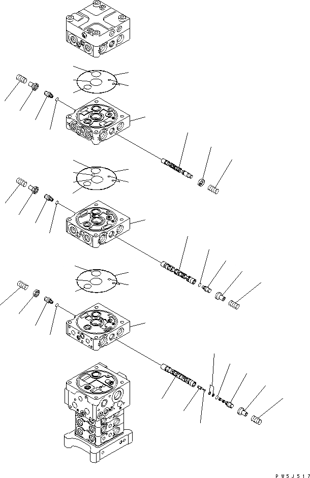 Схема запчастей Komatsu PC180NLC-7-E0 - ОСНОВН. КЛАПАН (7-КЛАПАН) (/8) ОСНОВН. КОМПОНЕНТЫ И РЕМКОМПЛЕКТЫ
