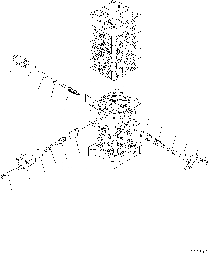 Схема запчастей Komatsu PC180NLC-7-E0 - ОСНОВН. КЛАПАН (8-КЛАПАН) (7/) ОСНОВН. КОМПОНЕНТЫ И РЕМКОМПЛЕКТЫ