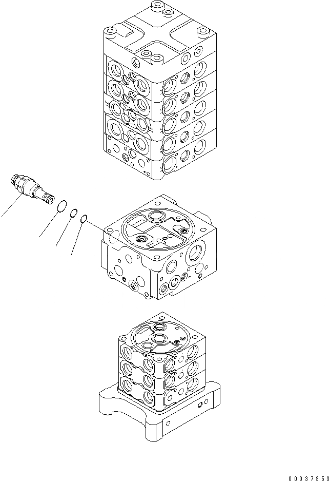 Схема запчастей Komatsu PC180NLC-7-E0 - ОСНОВН. КЛАПАН (8-КЛАПАН) (/) ОСНОВН. КОМПОНЕНТЫ И РЕМКОМПЛЕКТЫ