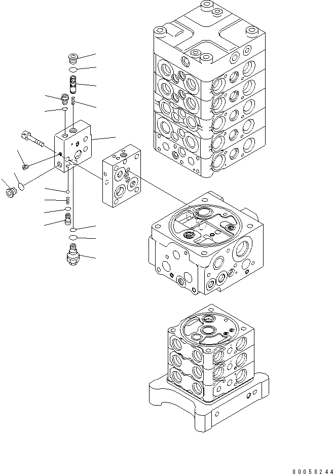 Схема запчастей Komatsu PC180NLC-7-E0 - ОСНОВН. КЛАПАН (8-КЛАПАН) (/) ОСНОВН. КОМПОНЕНТЫ И РЕМКОМПЛЕКТЫ