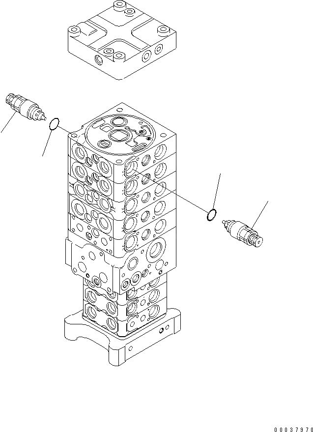 Схема запчастей Komatsu PC180NLC-7-E0 - ОСНОВН. КЛАПАН (8-КЛАПАН) (/) ОСНОВН. КОМПОНЕНТЫ И РЕМКОМПЛЕКТЫ