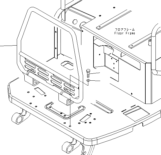 Схема запчастей Komatsu PC18MR-2 - ПОРУЧНИ (КРОМЕ ЯПОН.) КАБИНА ОПЕРАТОРА И СИСТЕМА УПРАВЛЕНИЯ