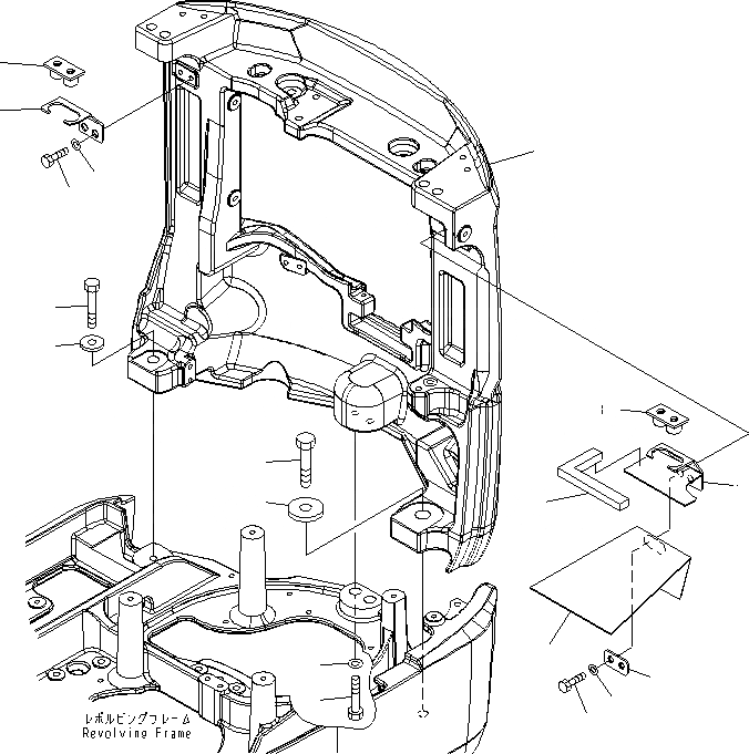 Схема запчастей Komatsu PC18MR-2 - ПРОТИВОВЕС ЧАСТИ КОРПУСА