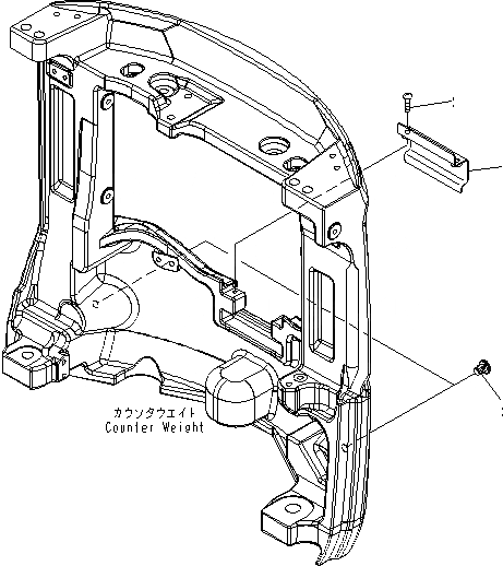 Схема запчастей Komatsu PC18MR-2 - КРЫШКА ПРОТИВОВЕСА ЧАСТИ КОРПУСА