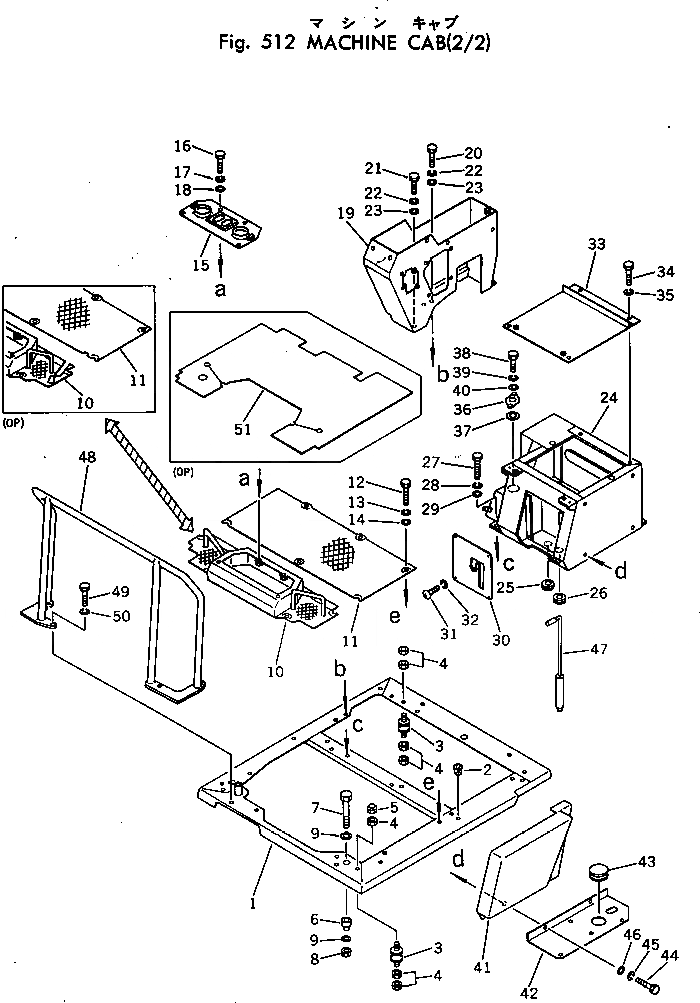 Схема запчастей Komatsu PC20-3 - КАБИНА (/) ОСНОВНАЯ РАМА И КАБИНА