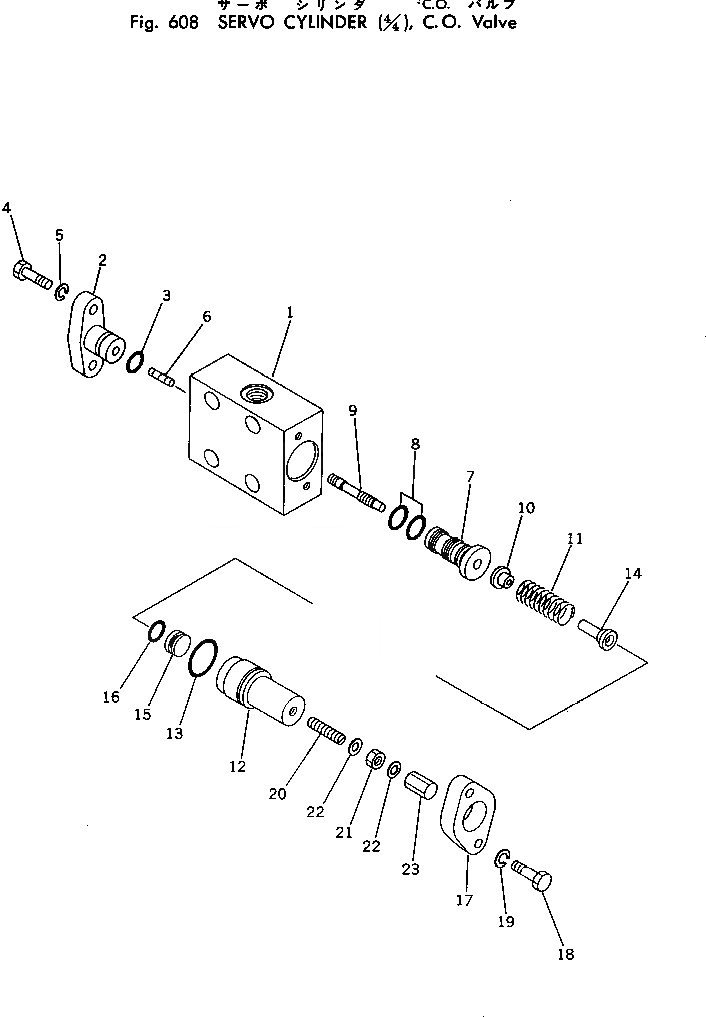 Схема запчастей Komatsu PC200-2 - SERVO ЦИЛИНДР (/) (C.O. КЛАПАН) УПРАВЛ-Е РАБОЧИМ ОБОРУДОВАНИЕМ