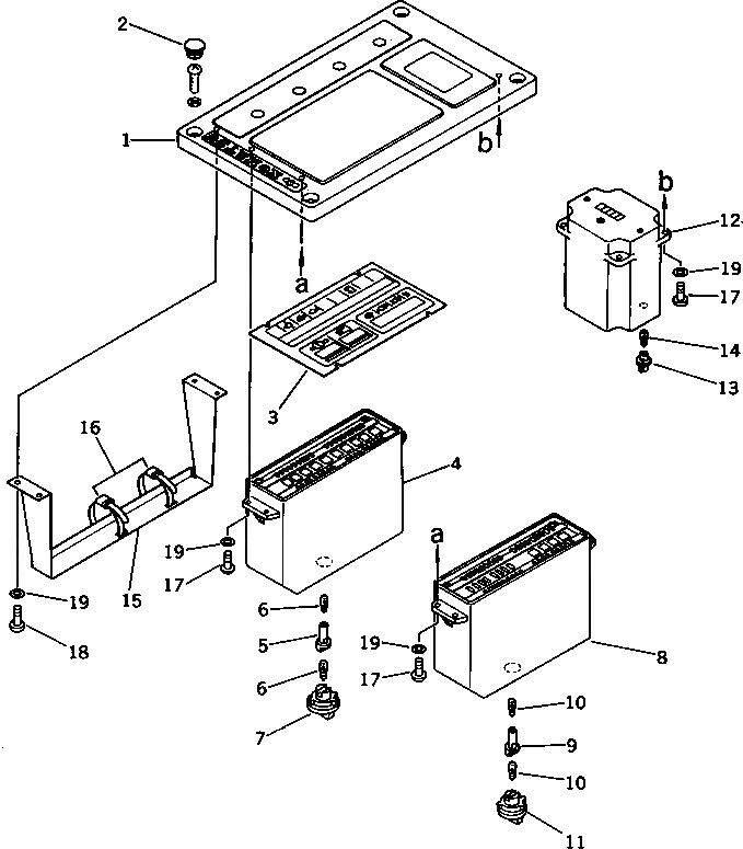 Схема запчастей Komatsu PC200-3 - ПАНЕЛЬ МОНИТОРА И КОМПОНЕНТЫ (С -STAGE SELECTOR MODE OLSS)(№-9) КОМПОНЕНТЫ ДВИГАТЕЛЯ И ЭЛЕКТРИКА