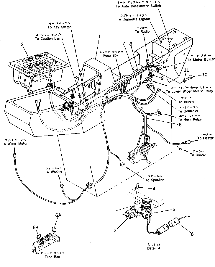 Схема запчастей Komatsu PC200-3 - ПАНЕЛЬ ПРИБОРОВ (REGULATION OF SWEDEN)(№-9) СПЕЦ. APPLICATION ЧАСТИ¤ МАРКИРОВКА¤ ИНСТРУМЕНТ И РЕМКОМПЛЕКТЫ