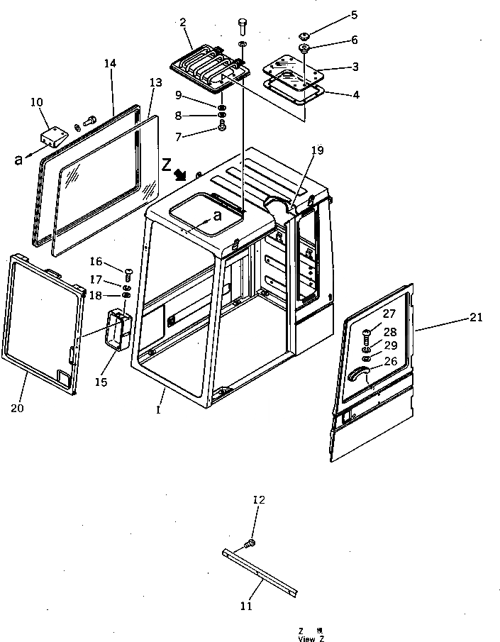 Схема запчастей Komatsu PC200-3 - КАБИНА (/) (REGULATION OF SWEDEN) СПЕЦ. APPLICATION ЧАСТИ¤ МАРКИРОВКА¤ ИНСТРУМЕНТ И РЕМКОМПЛЕКТЫ