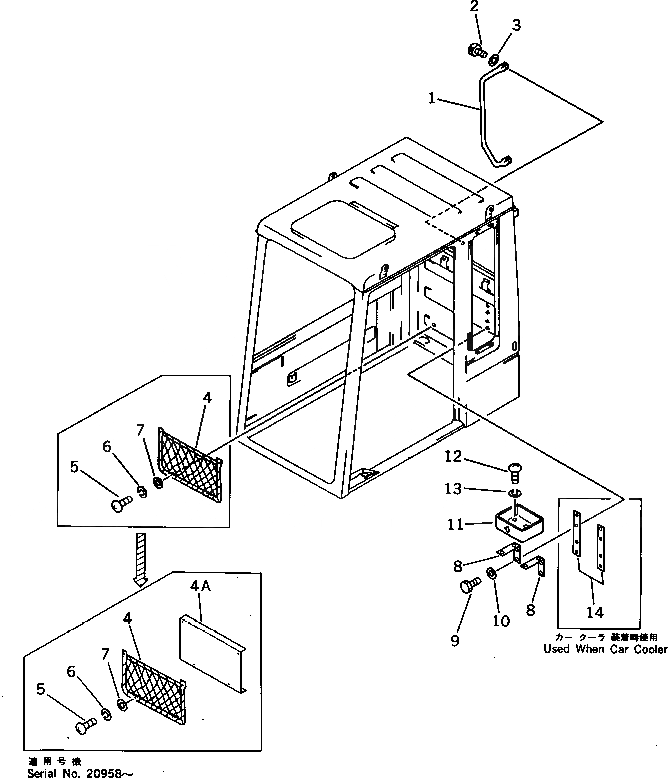 Схема запчастей Komatsu PC200-3 - КАБИНА (/) (REGULATION OF SWEDEN)(№-) СПЕЦ. APPLICATION ЧАСТИ¤ МАРКИРОВКА¤ ИНСТРУМЕНТ И РЕМКОМПЛЕКТЫ