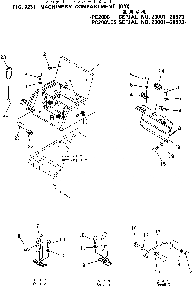 Схема запчастей Komatsu PC200-3 - MACHINERY ОБСТАНОВКА (/) (PCS¤ LCS)(№-7) СПЕЦ. APPLICATION ЧАСТИ¤ МАРКИРОВКА¤ ИНСТРУМЕНТ И РЕМКОМПЛЕКТЫ