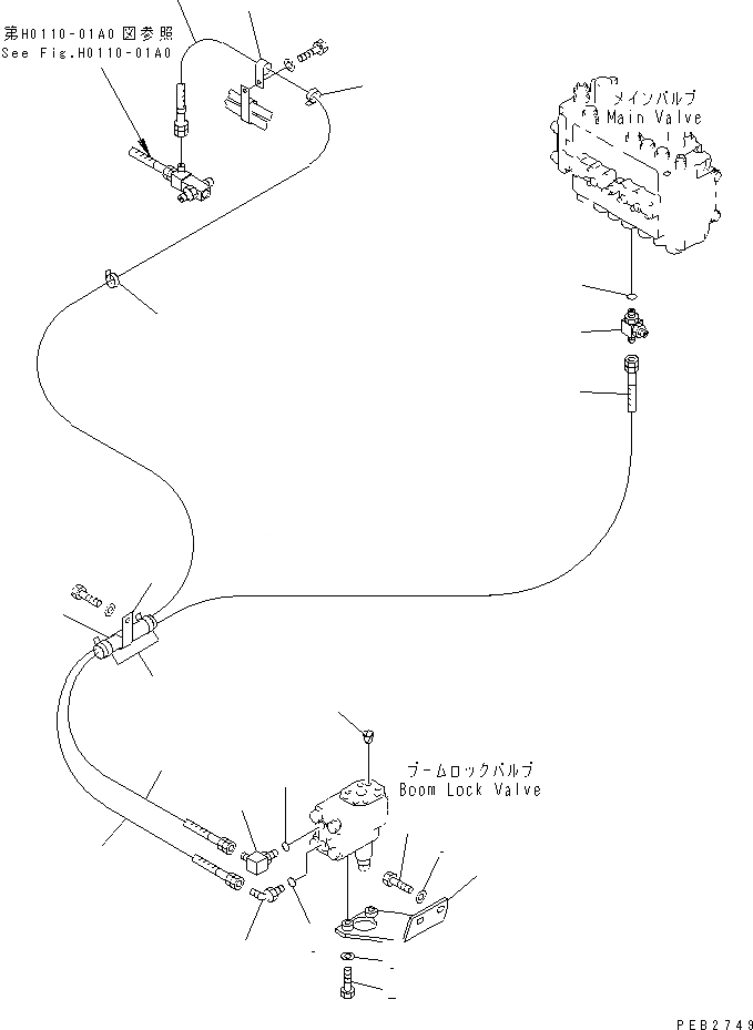 Схема запчастей Komatsu PC200-6Z - ПРЕДОТВРАЩ. СМЕЩЕНИЯ (СТРЕЛА)(№89-9998) ГИДРАВЛИКА