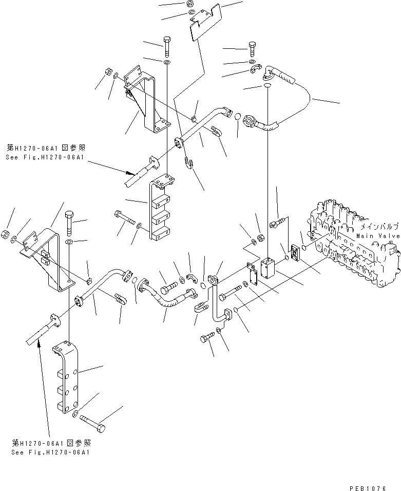 Схема запчастей Komatsu PC200-6Z - НАВЕСНОЕ ОБОРУД-Е ( АКТУАТОР) (SIMPLE) (/)(№8-9998) ГИДРАВЛИКА