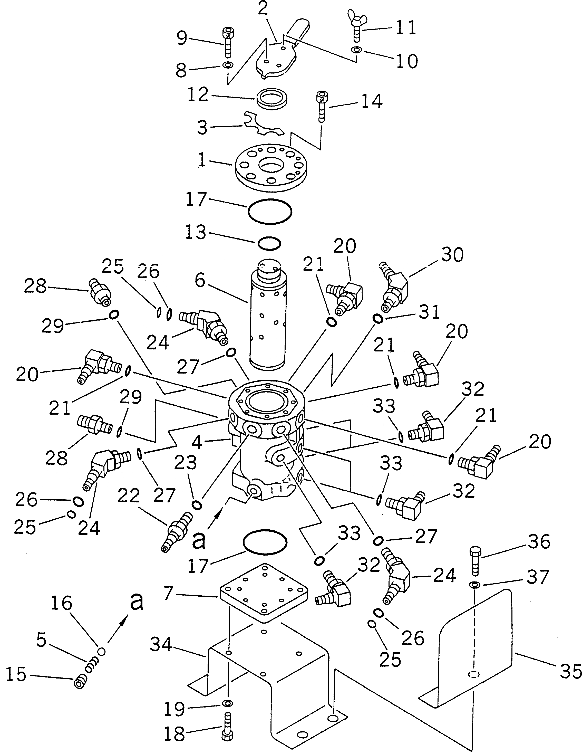 Схема запчастей Komatsu PC200-6Z - MULTI PATTERN КЛАПАН (WAY) (MULTI КЛАПАН)(№9999-9) ГИДРАВЛИКА