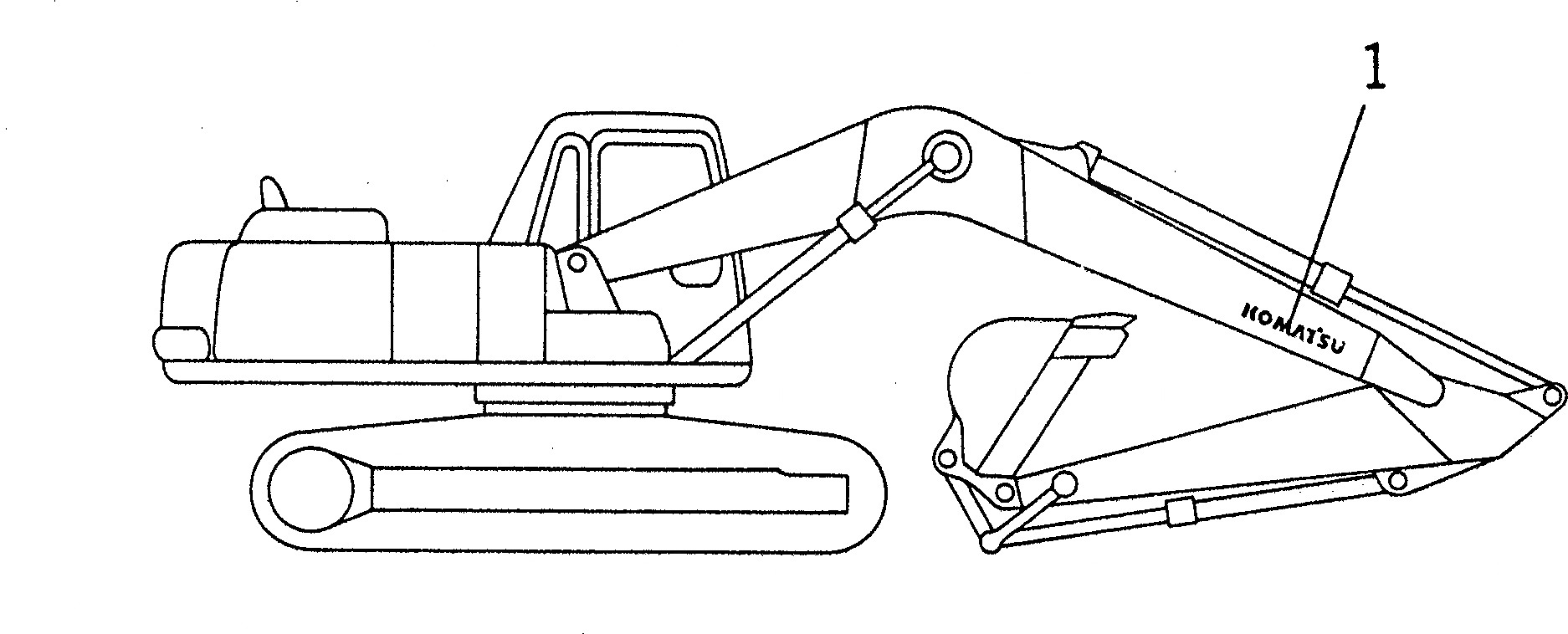 Схема запчастей Komatsu PC200-6Z - ПЛАСТИНА (СТРЕЛА¤ ПРАВ.) (ЛОГОТИП) МАРКИРОВКА