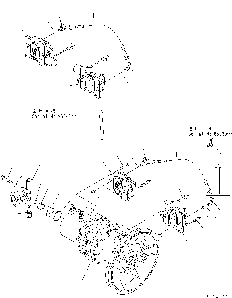 Схема запчастей Komatsu PC200-6Z - ОСНОВН. НАСОС (/9) (ДЛЯ CUSTOM)(№89-9998) ОСНОВН. КОМПОНЕНТЫ И РЕМКОМПЛЕКТЫ