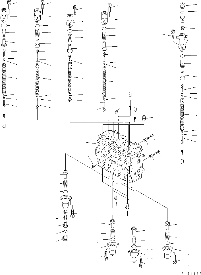 Схема запчастей Komatsu PC200-6Z - ОСНОВН. КЛАПАН (/9)(№89-9) ОСНОВН. КОМПОНЕНТЫ И РЕМКОМПЛЕКТЫ