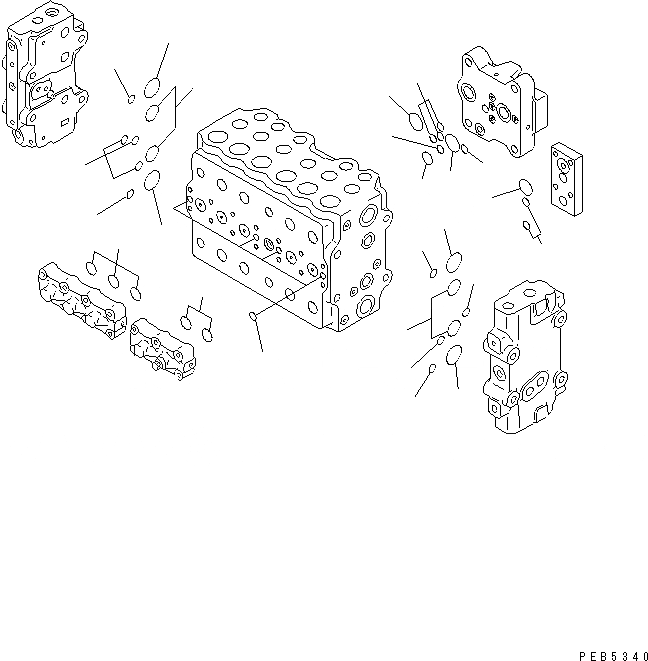 Схема запчастей Komatsu PC200-6Z - ОСНОВН. КЛАПАН (/)(№997-) ОСНОВН. КОМПОНЕНТЫ И РЕМКОМПЛЕКТЫ