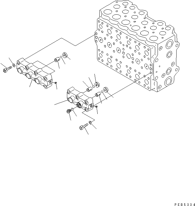 Схема запчастей Komatsu PC200-6Z - ОСНОВН. КЛАПАН (7/)(№997-) ОСНОВН. КОМПОНЕНТЫ И РЕМКОМПЛЕКТЫ