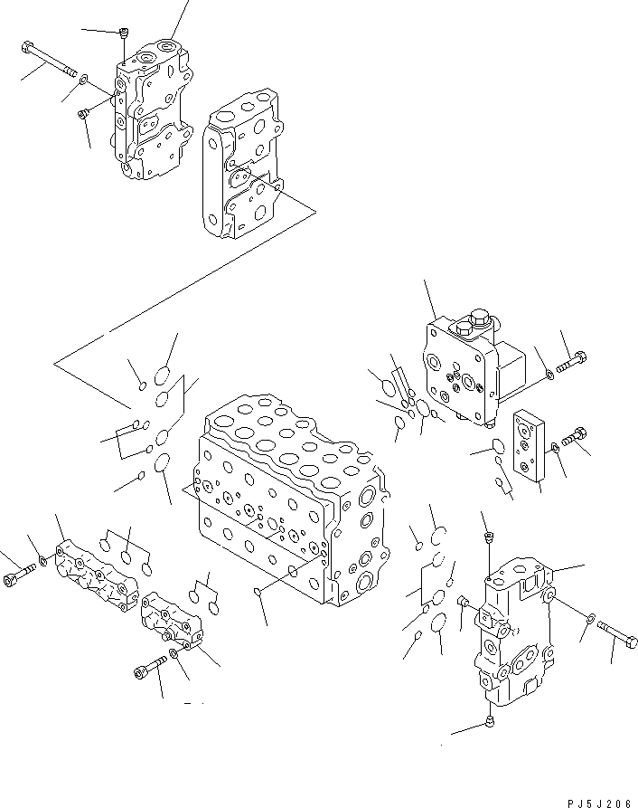 Схема запчастей Komatsu PC200-6Z - ОСНОВН. КЛАПАН (-АКТУАТОР) (/)(№89-9) ОСНОВН. КОМПОНЕНТЫ И РЕМКОМПЛЕКТЫ