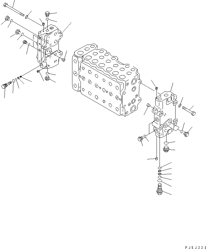 Схема запчастей Komatsu PC200-6Z - ОСНОВН. КЛАПАН (-АКТУАТОР) (/)(№9-8) ОСНОВН. КОМПОНЕНТЫ И РЕМКОМПЛЕКТЫ