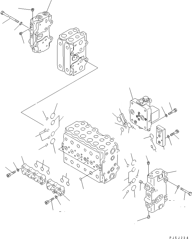 Схема запчастей Komatsu PC200-6Z - ОСНОВН. КЛАПАН (-АКТУАТОР) (/)(№89-9) ОСНОВН. КОМПОНЕНТЫ И РЕМКОМПЛЕКТЫ