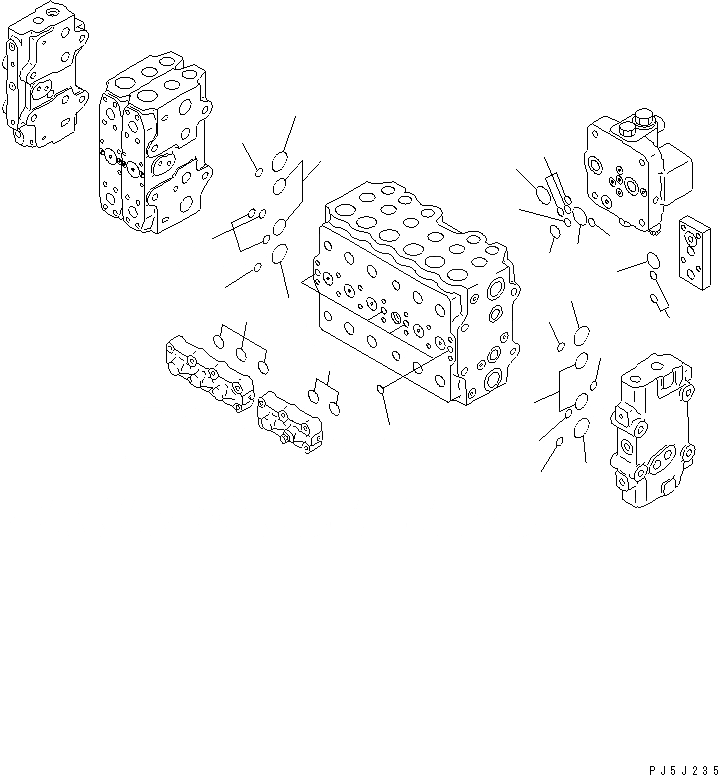 Схема запчастей Komatsu PC200-6Z - ОСНОВН. КЛАПАН (-АКТУАТОР) (/)(№9-) ОСНОВН. КОМПОНЕНТЫ И РЕМКОМПЛЕКТЫ