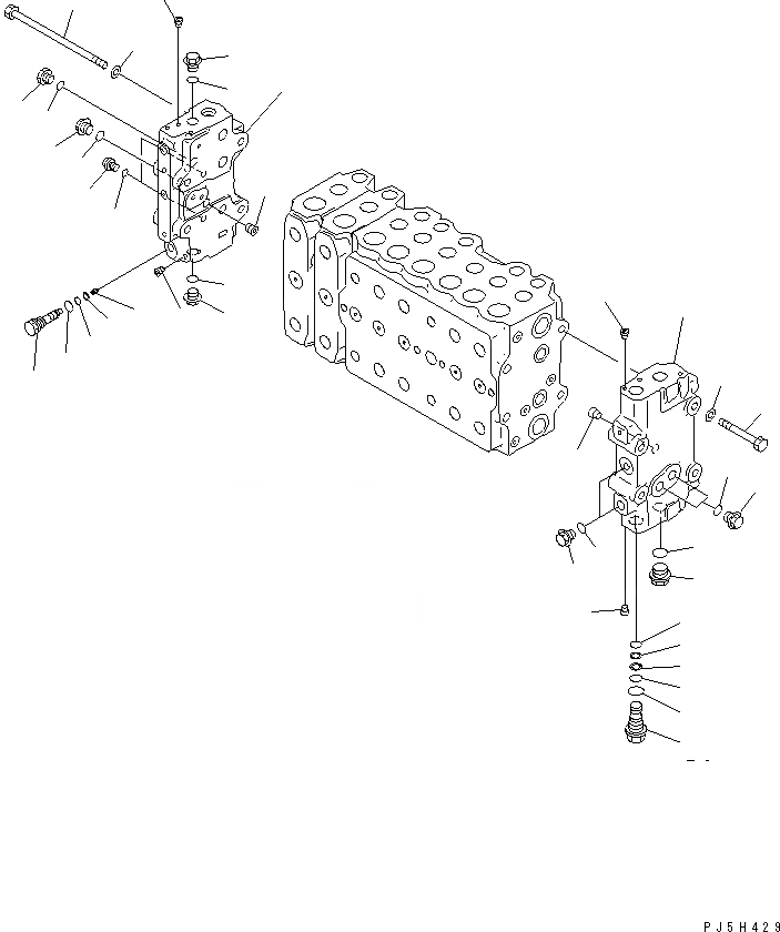 Схема запчастей Komatsu PC200-6Z - ОСНОВН. КЛАПАН (-АКТУАТОР) (/)(№9-) ОСНОВН. КОМПОНЕНТЫ И РЕМКОМПЛЕКТЫ