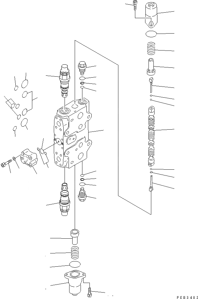 Схема запчастей Komatsu PC200-6Z - СЕРВИСНЫЙ КЛАПАН (/)(№89-) ОСНОВН. КОМПОНЕНТЫ И РЕМКОМПЛЕКТЫ
