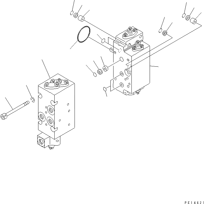 Схема запчастей Komatsu PC200-5X - ГИДР. НАСОС. (/) (СЕРВОКЛАПАН¤ ПЕРЕДН.) (/) УПРАВЛ-Е РАБОЧИМ ОБОРУДОВАНИЕМ