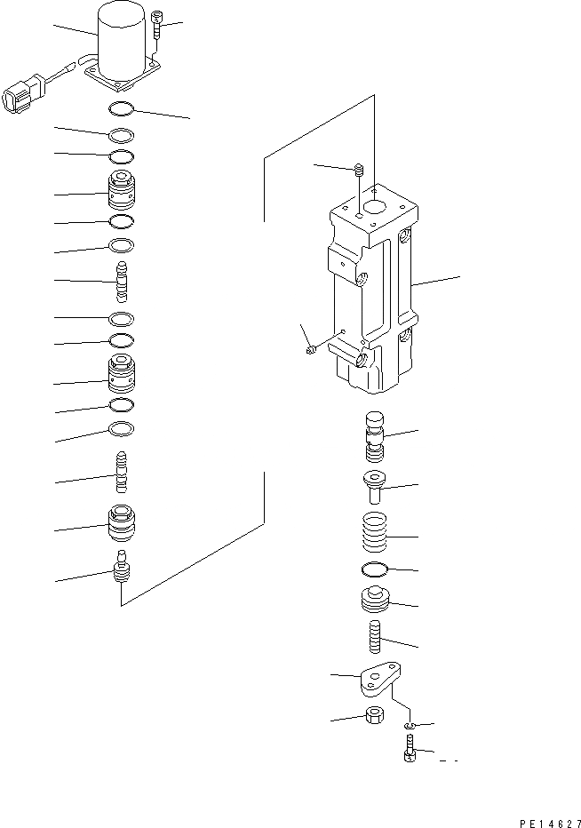 Схема запчастей Komatsu PC200-5X - ГИДР. НАСОС. (/) (ГТР РЕГУЛИР. УПРАВЛЯЮЩ. КЛАПАН) УПРАВЛ-Е РАБОЧИМ ОБОРУДОВАНИЕМ