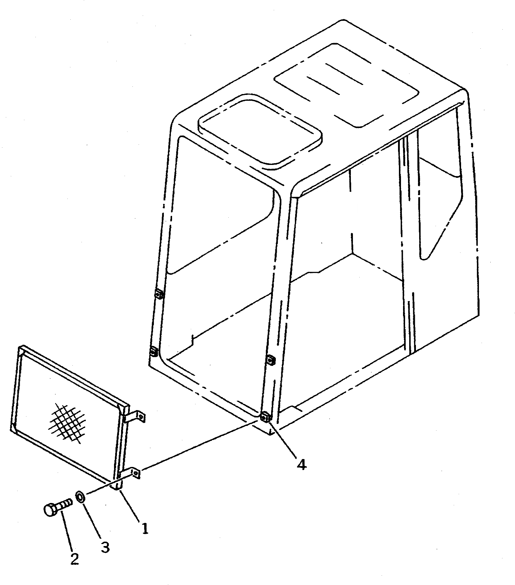 Схема запчастей Komatsu PC200-5 - ФРОНТАЛЬНАЯ ЗАЩИТА(№-) ЧАСТИ КОРПУСА