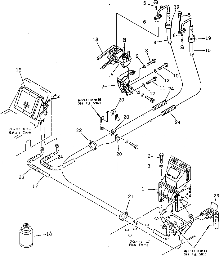 Схема запчастей Komatsu PC200-5 - CAR ЛИНИЯ ОХЛАЖДЕНИЯ (/) (№9-78¤ 78-88) ЧАСТИ КОРПУСА