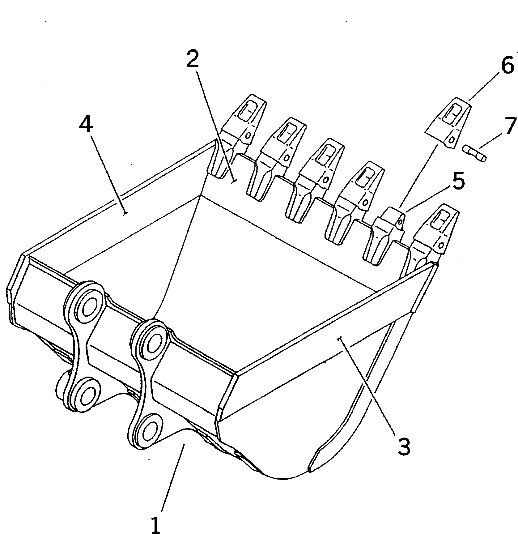 Схема запчастей Komatsu PC200-5 - КОВШ .M¤ MM (ГОРИЗОНТАЛЬН. ПАЛЕЦ)(№98-) РАБОЧЕЕ ОБОРУДОВАНИЕ