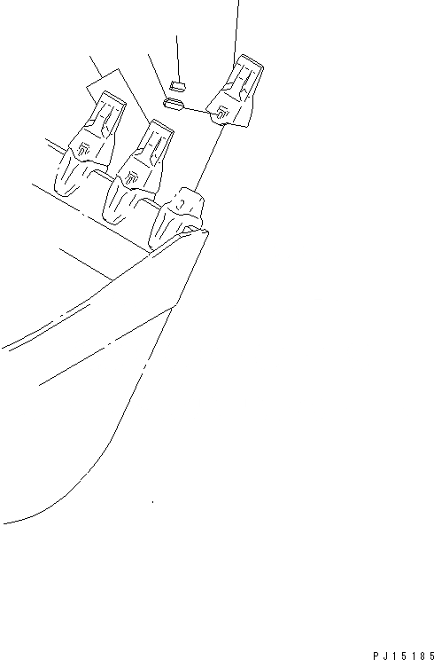 Схема запчастей Komatsu PC200-5 - SELF-SHARP ЗУБЬЯ(ВЕРТИКАЛЬН. ПАЛЕЦ) РАБОЧЕЕ ОБОРУДОВАНИЕ