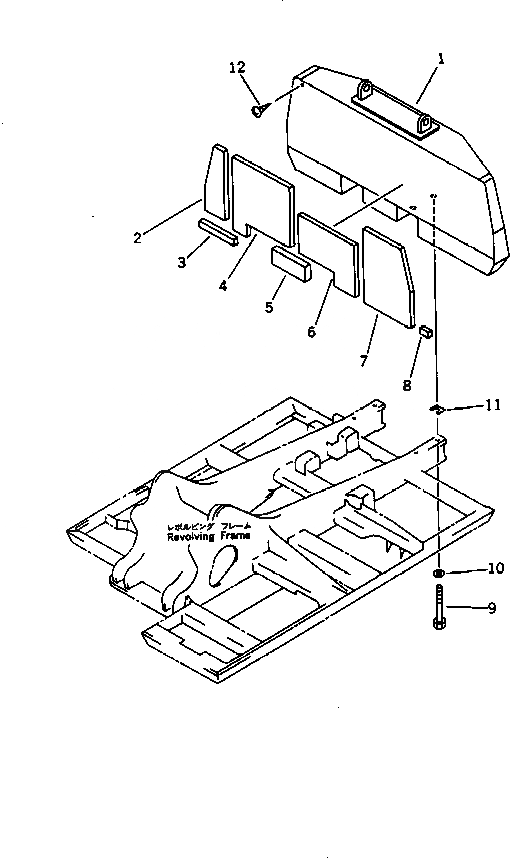 Схема запчастей Komatsu PC200-5 - ПРОТИВОВЕС (С ПЕТЛЯ ПЛАСТИНА) (№79-79¤89-) СИСТЕМА УПРАВЛЕНИЯ И ОСНОВНАЯ РАМА