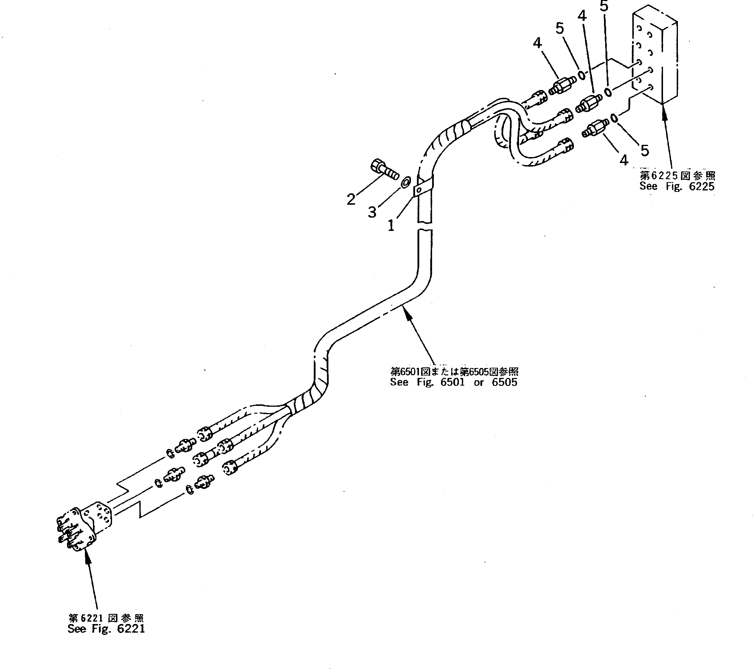 Схема запчастей Komatsu PC200-5 - КЛАПАН PPCТРУБЫ (ХОД PPC V. - SHUTTLE V.) (ДЛЯ MULTI PATTERN SELECT КЛАПАН) УПРАВЛ-Е РАБОЧИМ ОБОРУДОВАНИЕМ