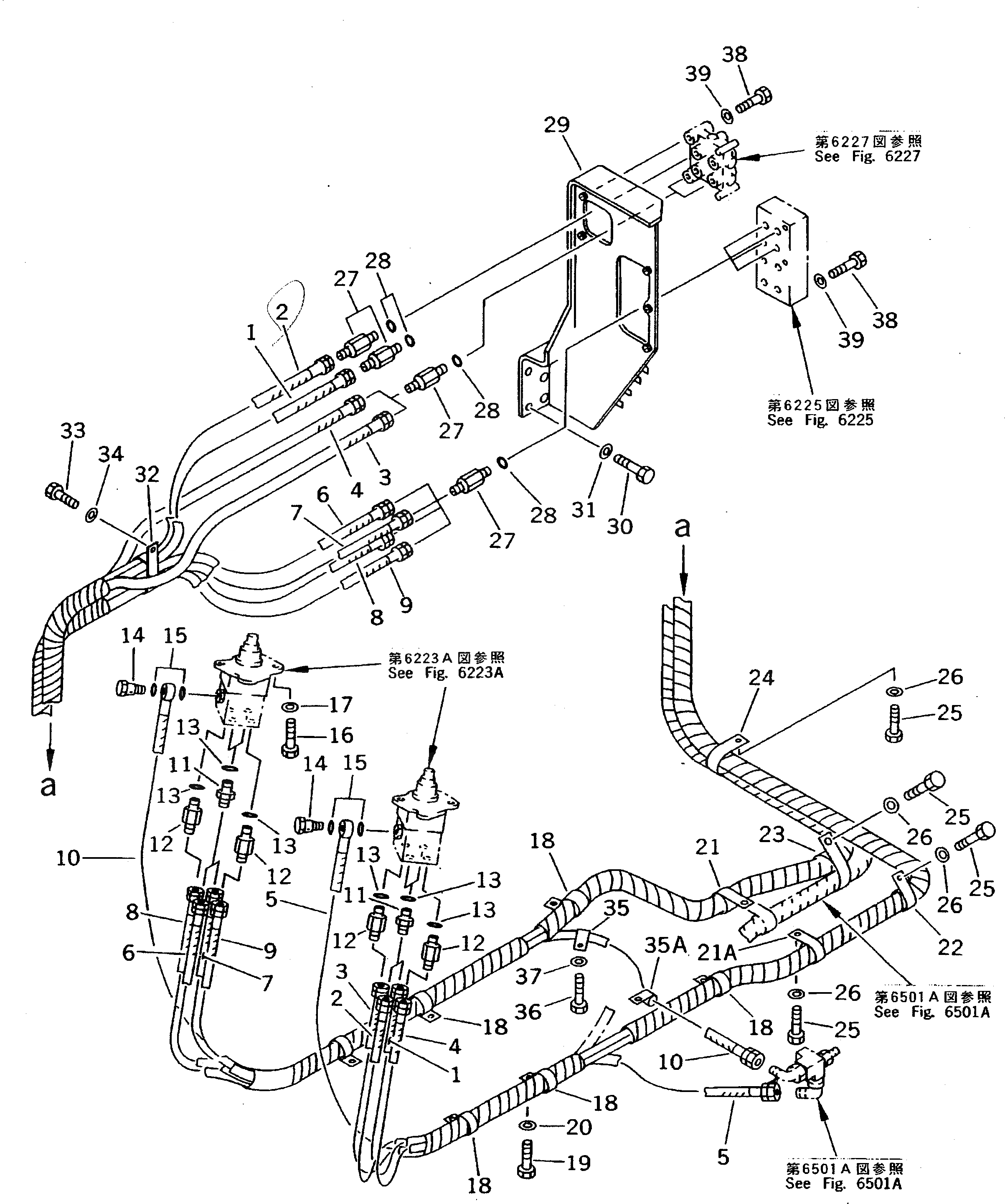 Схема запчастей Komatsu PC200-5 - КЛАПАН PPCТРУБЫ (PPC V. - SHUTTLE V.) (УДЛИНН. РЫЧАГ) (JIS PATTERN)(№77-) УПРАВЛ-Е РАБОЧИМ ОБОРУДОВАНИЕМ