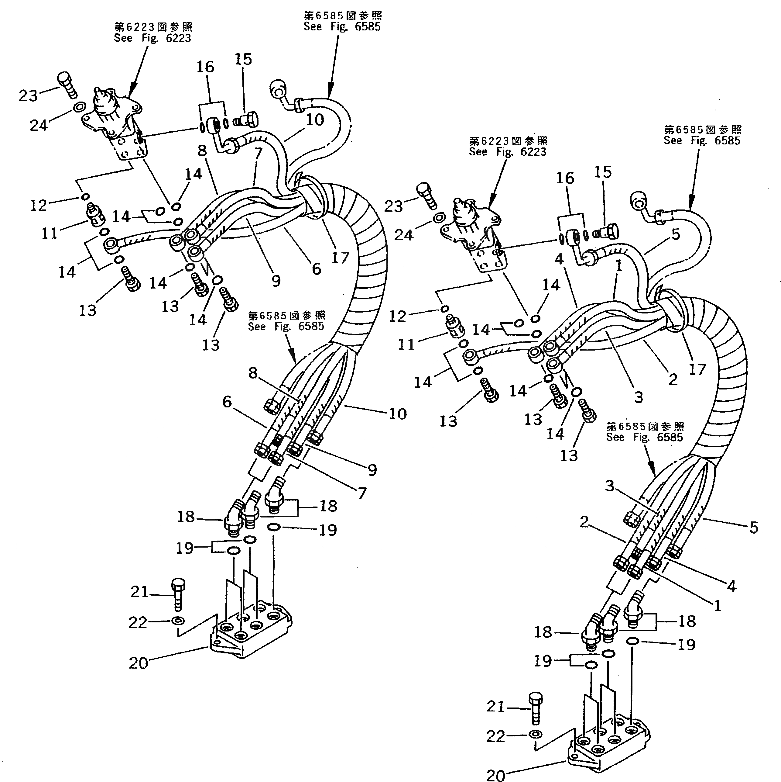 Схема запчастей Komatsu PC200-5 - КЛАПАН PPCТРУБЫ (КЛАПАН PPCTO БЛОК) (WRIST УПРАВЛ-Е) (№-78¤79-88) УПРАВЛ-Е РАБОЧИМ ОБОРУДОВАНИЕМ