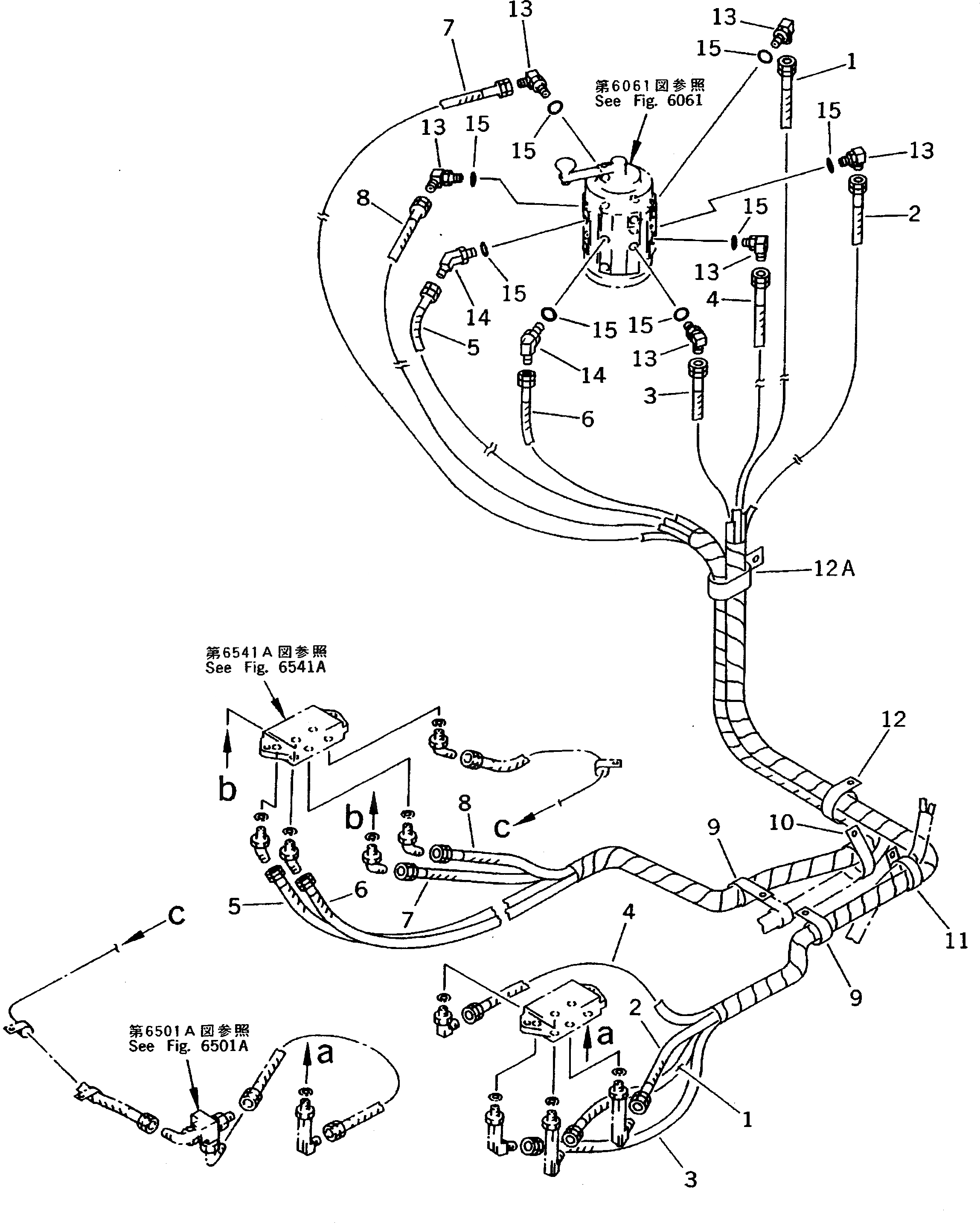 Схема запчастей Komatsu PC200-5 - PPC V. ТРУБЫ (БЛОК - SHUTTLE V.) (MULTI PAT. SLCT. V.) (WRIST CON.) (ДЛЯ ДОПОЛН. ТРУБЫ)(№89-) УПРАВЛ-Е РАБОЧИМ ОБОРУДОВАНИЕМ