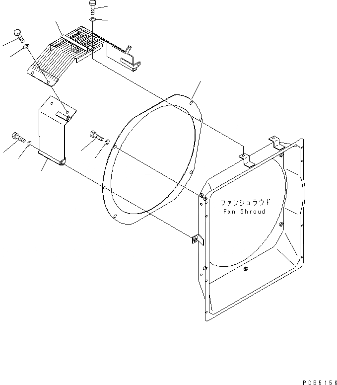 Схема запчастей Komatsu PC200-6H - ЗАЩИТА ВЕНТИЛЯТОРА (ДЛЯ ЗАПЫЛЕНН. РАЙОНОВ) (БЕЗ КОНДИЦ. ВОЗДУХА)(№9-) СИСТЕМА ОХЛАЖДЕНИЯ