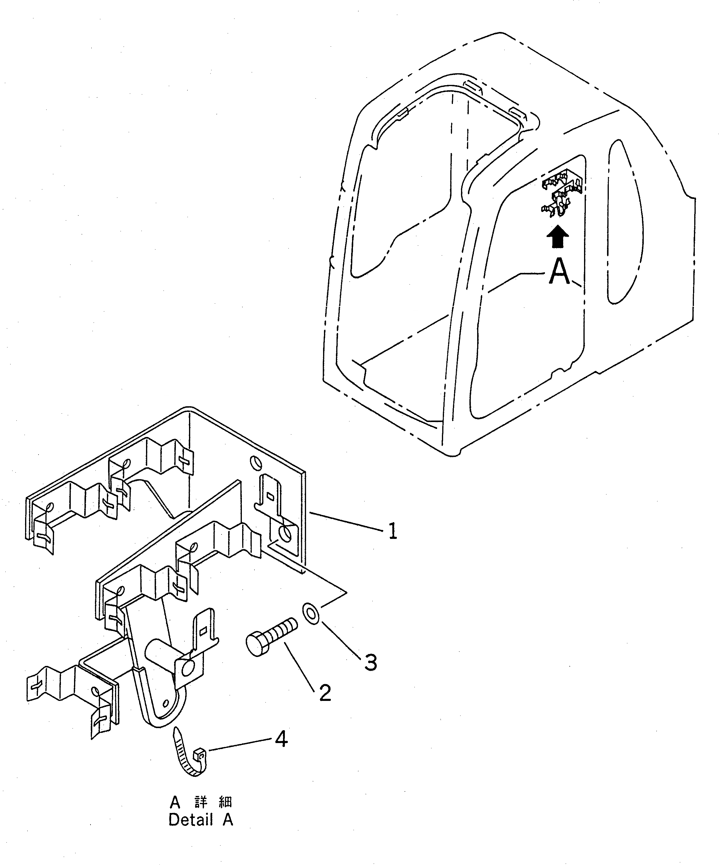 Схема запчастей Komatsu PC200-6H - КАБИНА (TERMINAL BRACKET)(№89-87999) КАБИНА ОПЕРАТОРА И СИСТЕМА УПРАВЛЕНИЯ