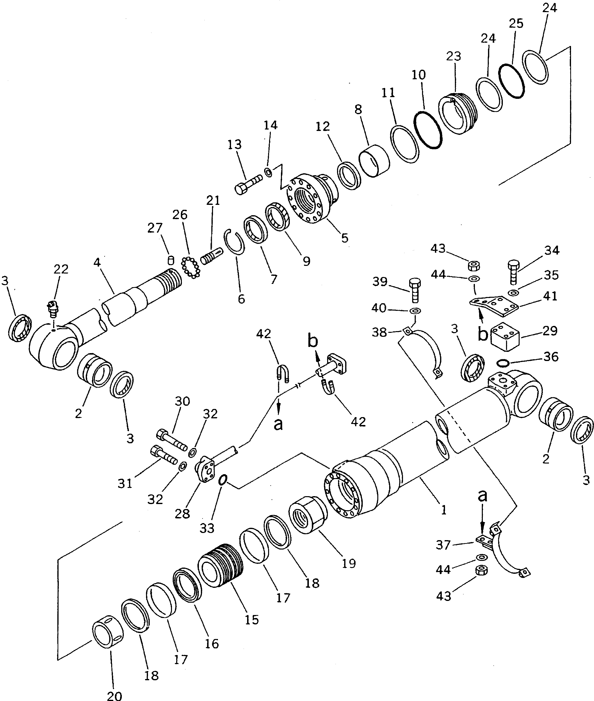 Схема запчастей Komatsu PC200-6H - ЦИЛИНДР РУКОЯТИ(№9999-9) ОСНОВН. КОМПОНЕНТЫ И РЕМКОМПЛЕКТЫ