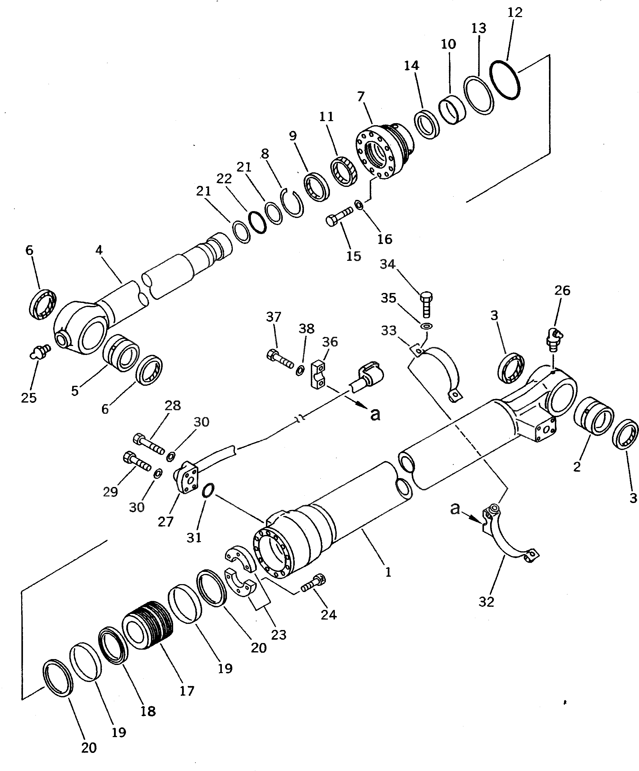 Схема запчастей Komatsu PC200-6H - ЦИЛИНДР КОВША (ДЛЯ 1.8M РУКОЯТИ)(№8-9998) ОСНОВН. КОМПОНЕНТЫ И РЕМКОМПЛЕКТЫ