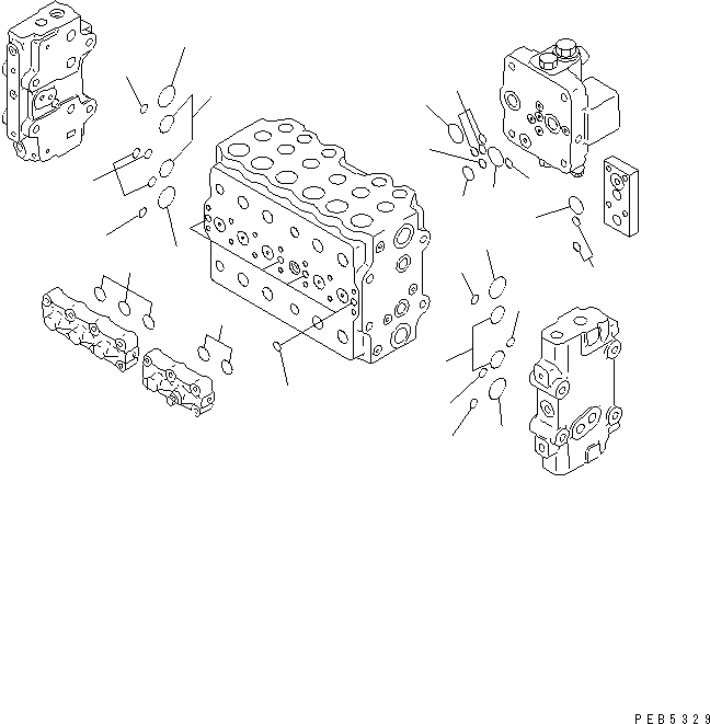 Схема запчастей Komatsu PC200-6H - ОСНОВН. КЛАПАН (/)(№9999-) ОСНОВН. КОМПОНЕНТЫ И РЕМКОМПЛЕКТЫ