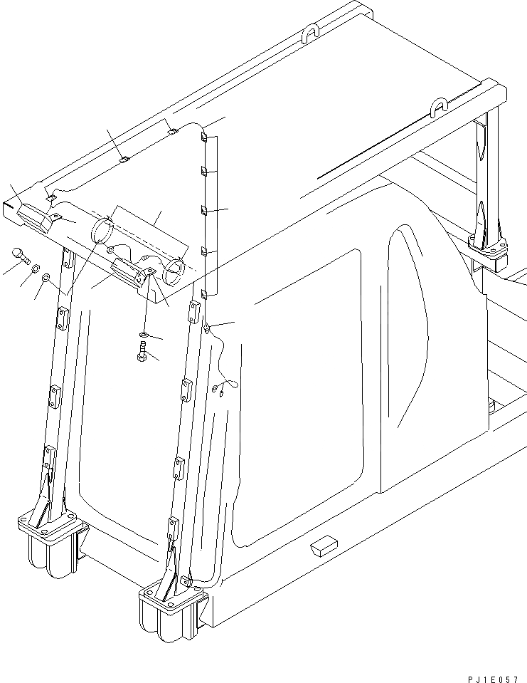 Схема запчастей Komatsu PC200-6 - ДОПОЛН. РАБОЧ. ОСВЕЩЕНИЕ (С F.O.P.S.)(№9-) ЭЛЕКТРИКА