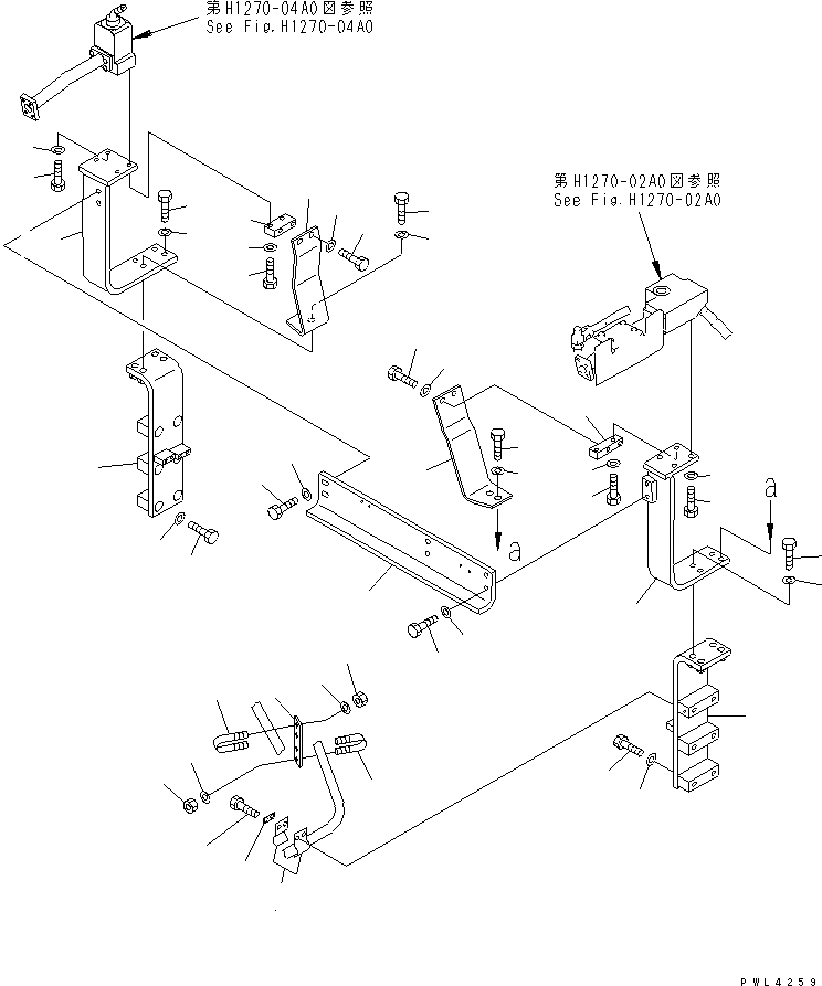 Схема запчастей Komatsu PC200-6 - НАВЕСНОЕ ОБОРУД-Е (НАВЕСНОЕ ОБОРУД-Е КОРПУС) (БЕЗ СТОПОРН. КЛАПАН)(№7-) ГИДРАВЛИКА