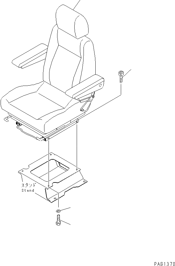 Схема запчастей Komatsu PC200-6 - КРЕСЛО ОПЕРАТОРА (НАКЛОНЯЕМОЕ)(№89-) КАБИНА ОПЕРАТОРА И СИСТЕМА УПРАВЛЕНИЯ