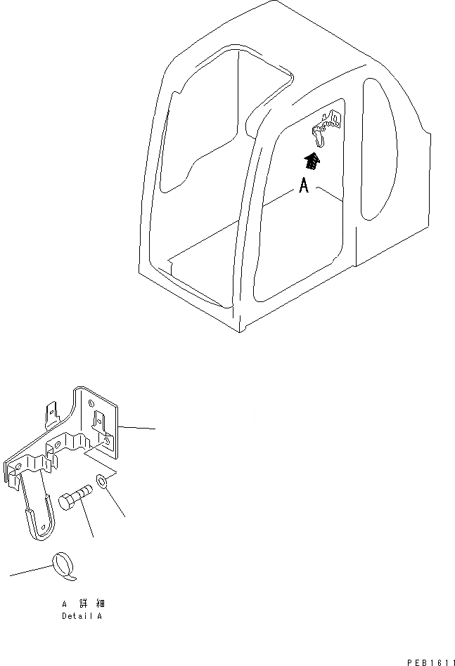 Схема запчастей Komatsu PC200-6 - КАБИНА (TERMINAL BRACKET) (ДЛЯ POWER СДВИГ. ВВЕРХ ОКНА)(№88-) КАБИНА ОПЕРАТОРА И СИСТЕМА УПРАВЛЕНИЯ